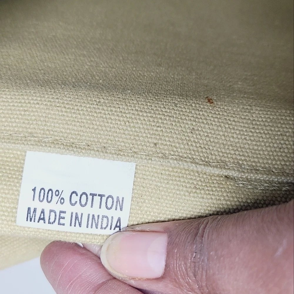 Unbranded | Unisex Vintage Beige Canvas Shoulder Bookbag or Backpack (One Size)